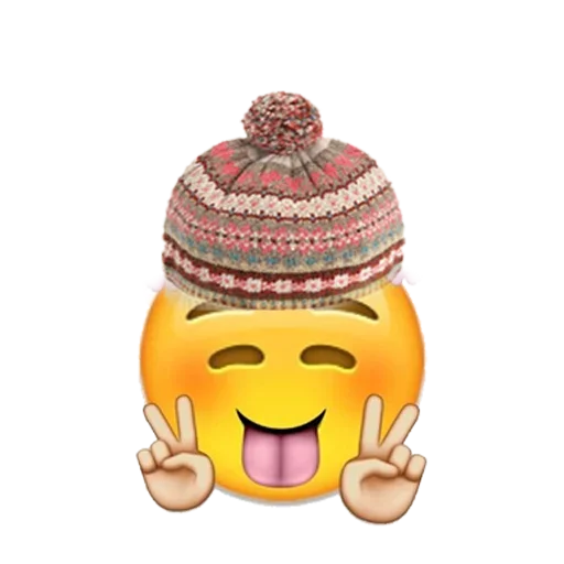 ☺️ Стикер «emoji with cute hat» для Telegram