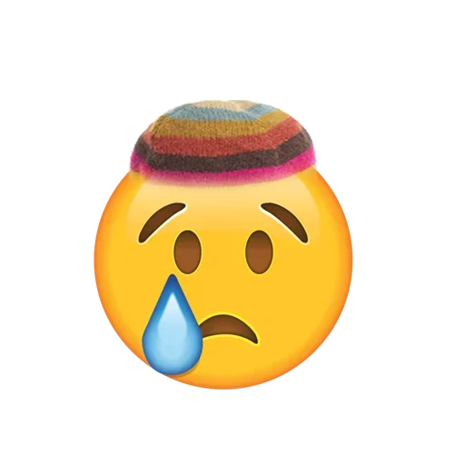 😢 Стикер «emoji with cute hat» для Telegram