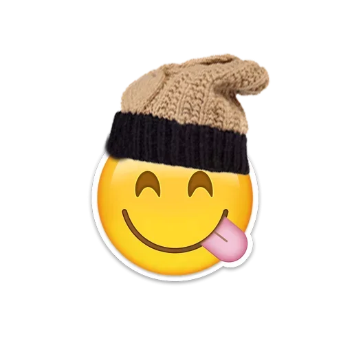 😋 Стикер «emoji with cute hat» для Telegram