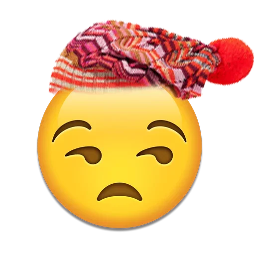 😒 Стикер «emoji with cute hat» для Telegram