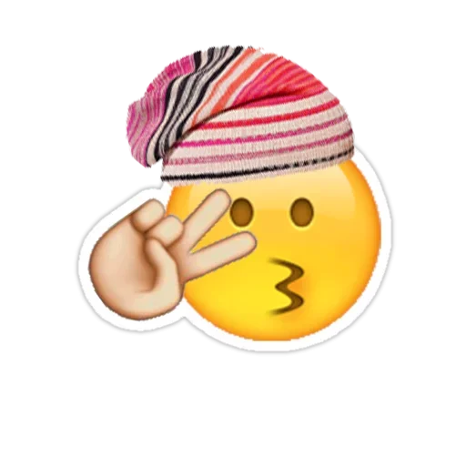 😗 Стикер «emoji with cute hat» для Telegram