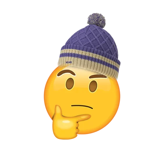 🤔 Стикер «emoji with cute hat» для Telegram