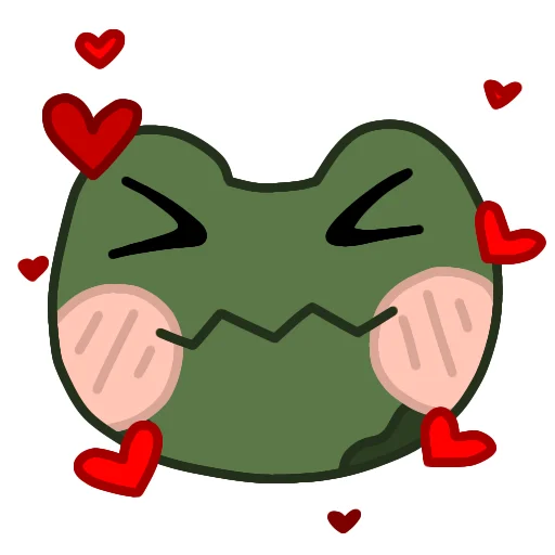 🥰 Стикер «Эмоциональный Квак» для Telegram