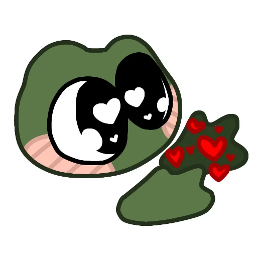 💕 Стикер «Эмоциональный Квак» для Telegram