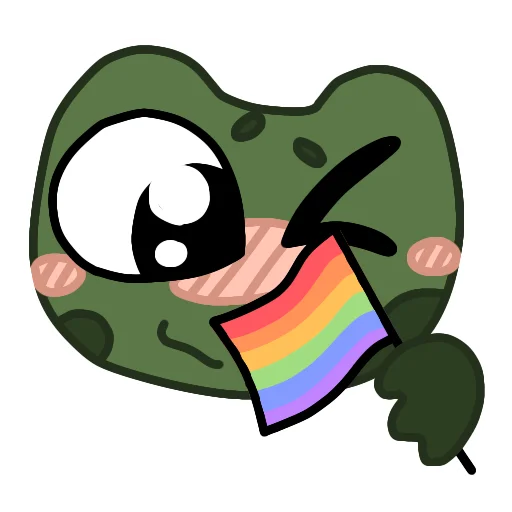 🏳️‍🌈 Стикер «Эмоциональный Квак» для Telegram