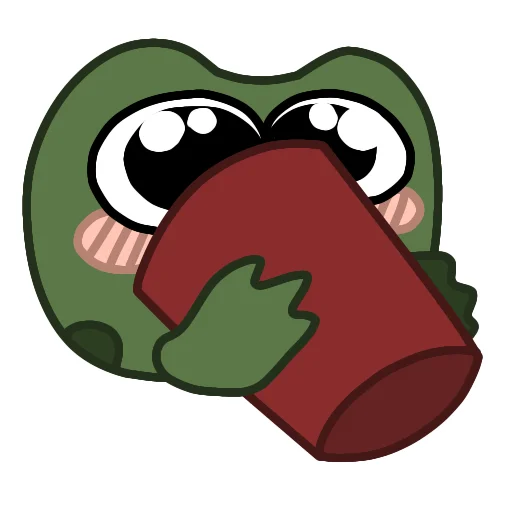 ☕ Стикер «Эмоциональный Квак» для Telegram