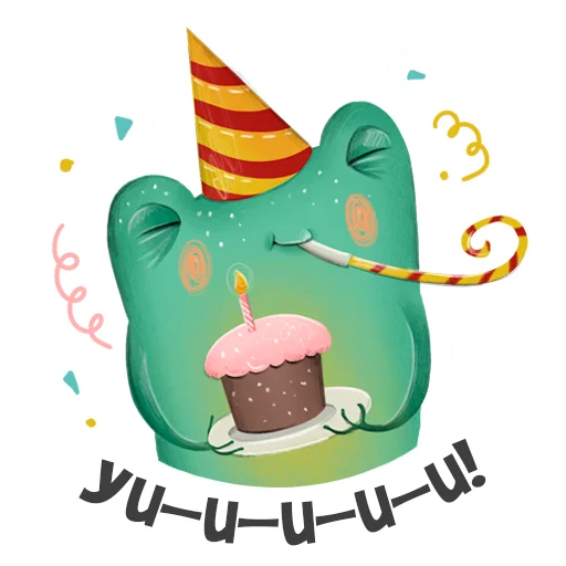 🥳 Стикер «Лягуха» для Telegram