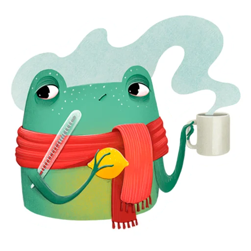 🤒 Стикер «Лягуха» для Telegram