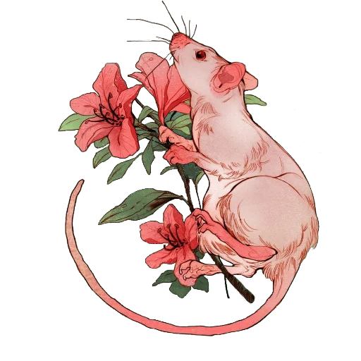 🐁 Стикер «Enchanted garden» для Telegram