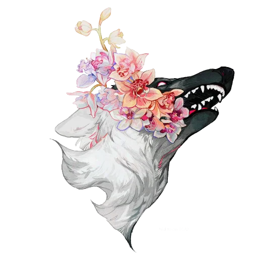 🐺 Стикер «Enchanted garden» для Telegram