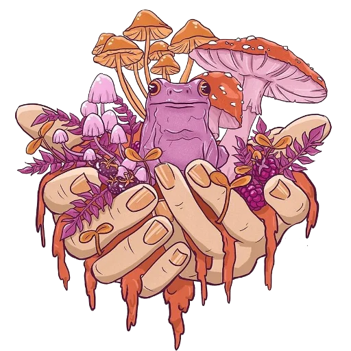 🤲 Стикер «Enchanted garden» для Telegram