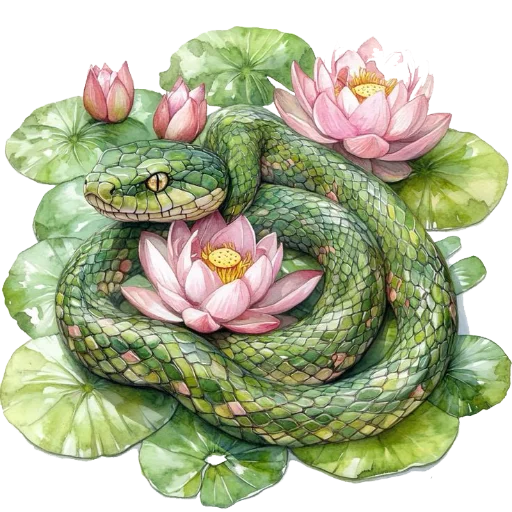 🐍 Стикер «Enchanted garden» для Telegram