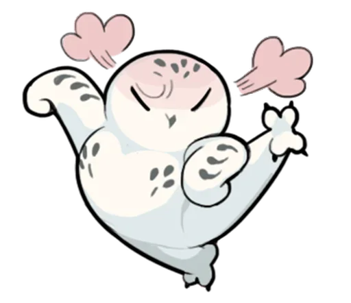 💃 Стикер «Energetic Snowy Owls» для Telegram