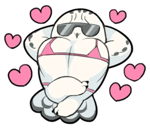 👙 Стикер «Energetic Snowy Owls» для Telegram