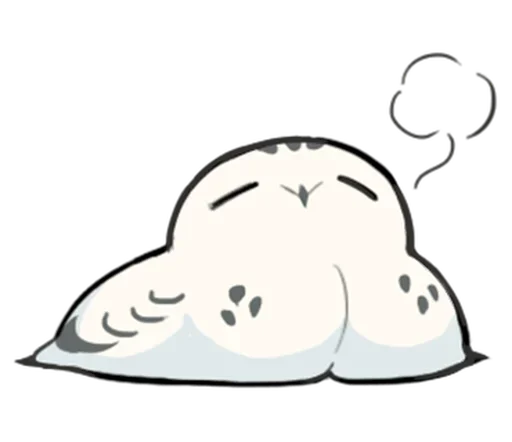 😊 Стикер «Energetic Snowy Owls» для Telegram
