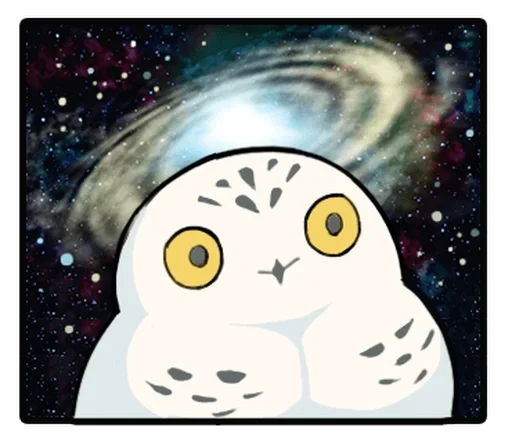 🔭 Стикер «Energetic Snowy Owls» для Telegram