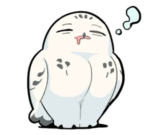 😴 Стикер «Energetic Snowy Owls» для Telegram