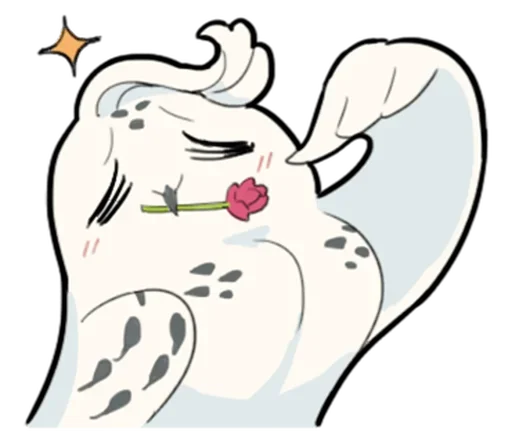 🥀 Стикер «Energetic Snowy Owls» для Telegram
