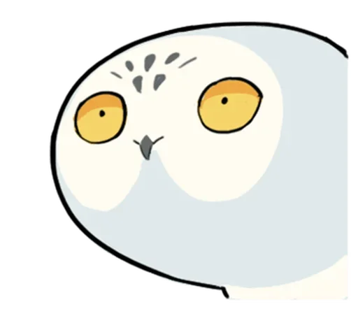 😶 Стикер «Energetic Snowy Owls» для Telegram