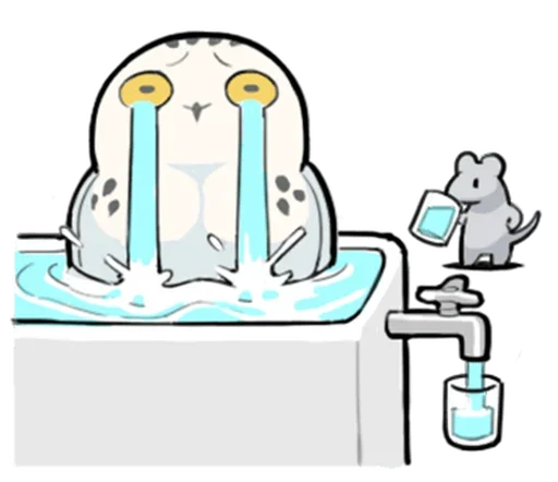 🛁 Стикер «Energetic Snowy Owls» для Telegram