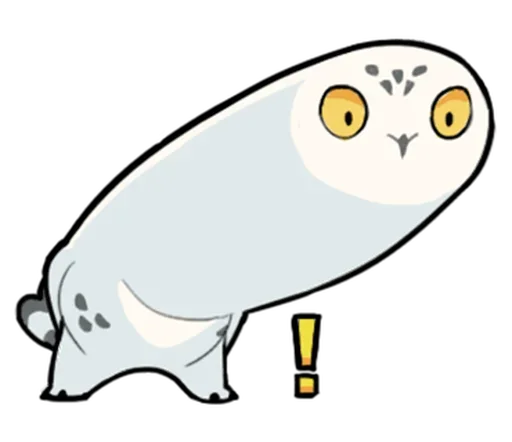 👀 Стикер «Energetic Snowy Owls» для Telegram