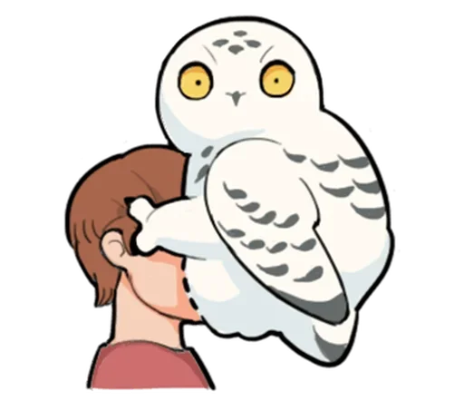 🦉 Стикер «Energetic Snowy Owls» для Telegram
