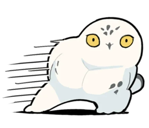 🦵 Стикер «Energetic Snowy Owls» для Telegram