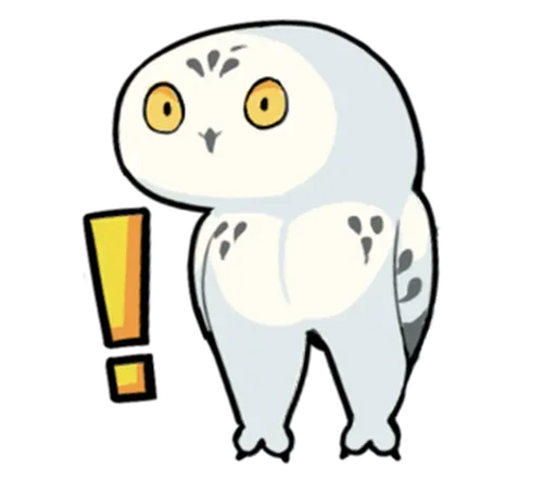 👹 Стикер «Energetic Snowy Owls» для Telegram