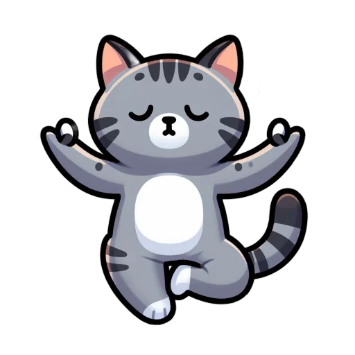 🧘‍♂️ Стикер «Кот Василиск» для Telegram