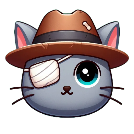 🏴‍☠️ Стикер «Кот Василиск» для Telegram