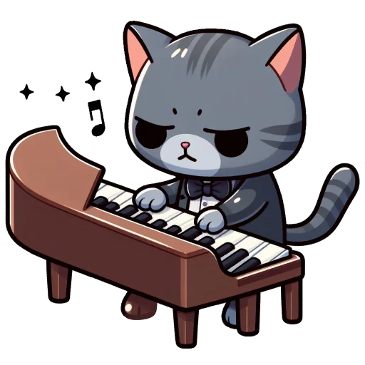 🎹 Стикер «Кот Василиск» для Telegram