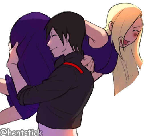 ❤️ Стикер «Eno and Sai» для Telegram