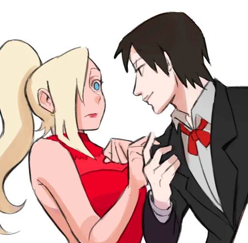 ❤️ Стикер «Eno and Sai» для Telegram