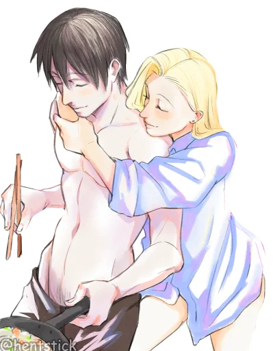 🥰 Стикер «Eno and Sai» для Telegram