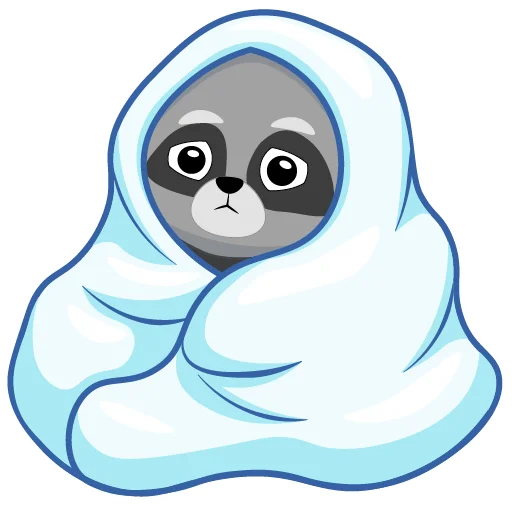 🛏 Стикер «Енот Матвей» для Telegram