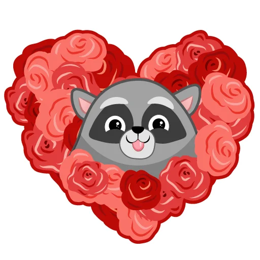 ❤️ Стикер «Енот Матвей» для Telegram