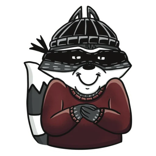 😝 Стикер «Енот-Обормот» для Telegram