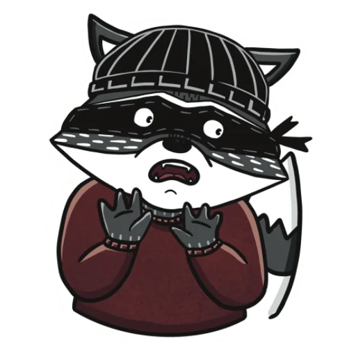 🥲 Стикер «Енот-Обормот» для Telegram