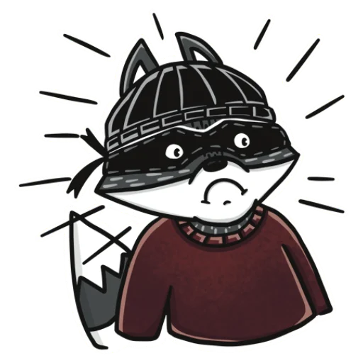 😱 Стикер «Енот-Обормот» для Telegram