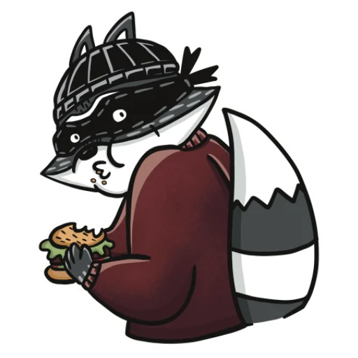 🥲 Стикер «Енот-Обормот» для Telegram