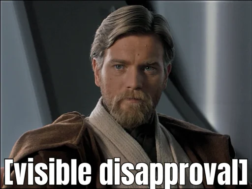 😕 Стикер «Revenge of the Sith (Part 1)» для Telegram
