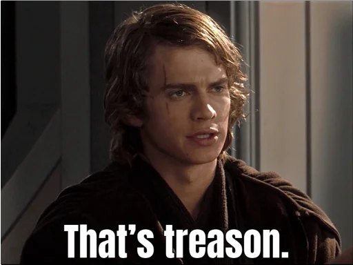 😠 Стикер «Revenge of the Sith (Part 1)» для Telegram
