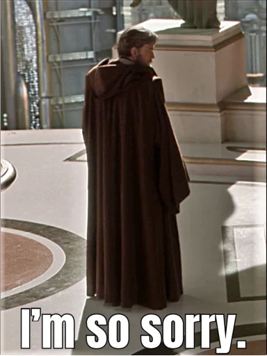 😔 Стикер «Revenge of the Sith (Part 2)» для Telegram