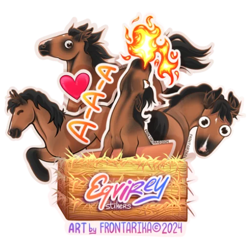 ❤️ Стикер «Рандомный коник» для Telegram