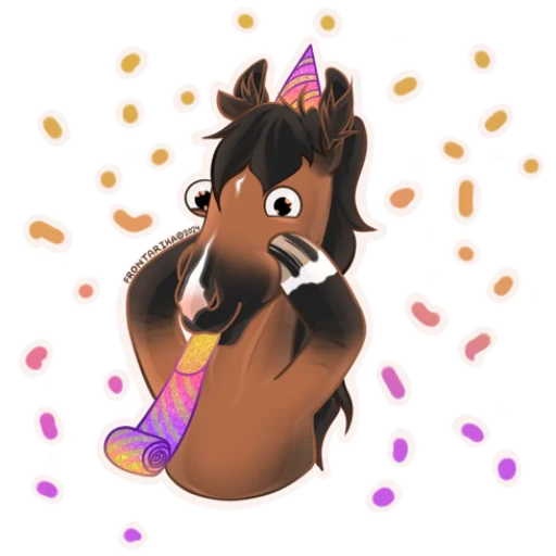 🥳 Стикер «Рандомный коник» для Telegram