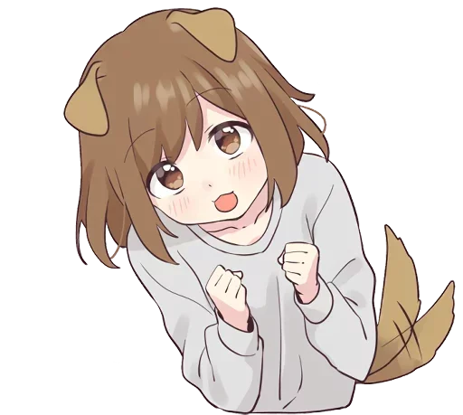 😲 Стикер «dog girl» для Telegram