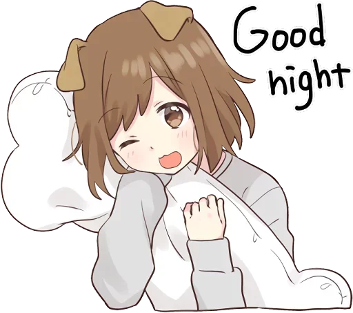 🌛 Стикер «dog girl» для Telegram