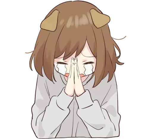 😭 Стикер «dog girl» для Telegram