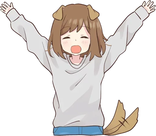 🙂 Стикер «dog girl» для Telegram