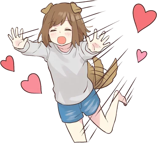 ❤️ Стикер «dog girl» для Telegram